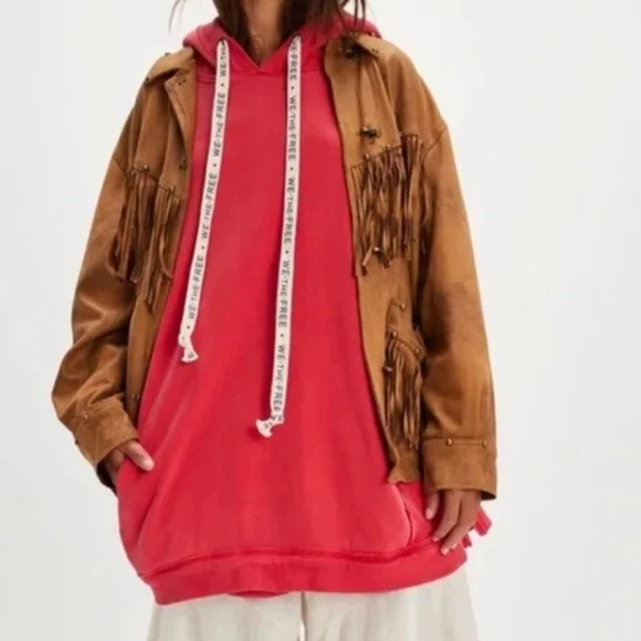 Free People We Hoodie We The Free‎ High Risk Red!